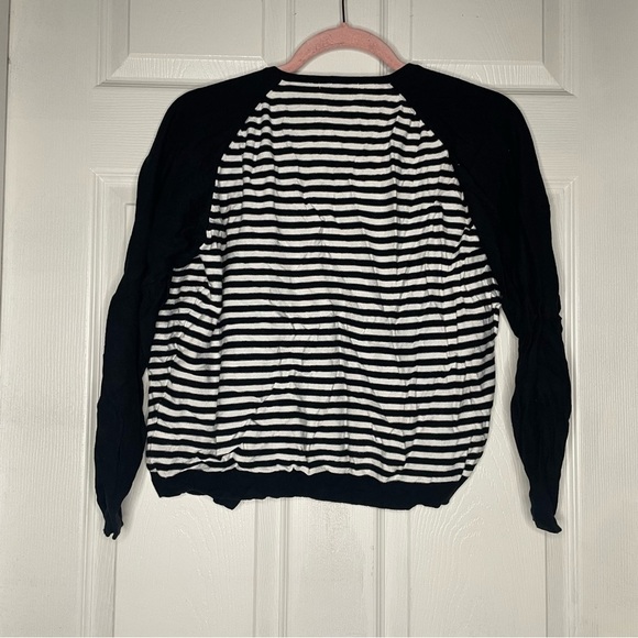 (Small) Larsen gray (revolve) black and white striped cardigan - Picture 4 of 5